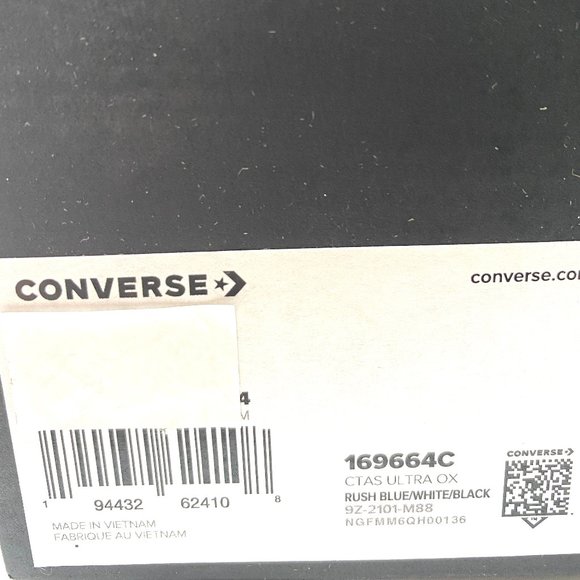 Converse CTAS ULTRA Mid Sneaker Blue White Mesh Women's Size 169664C - Picture 9 of 9